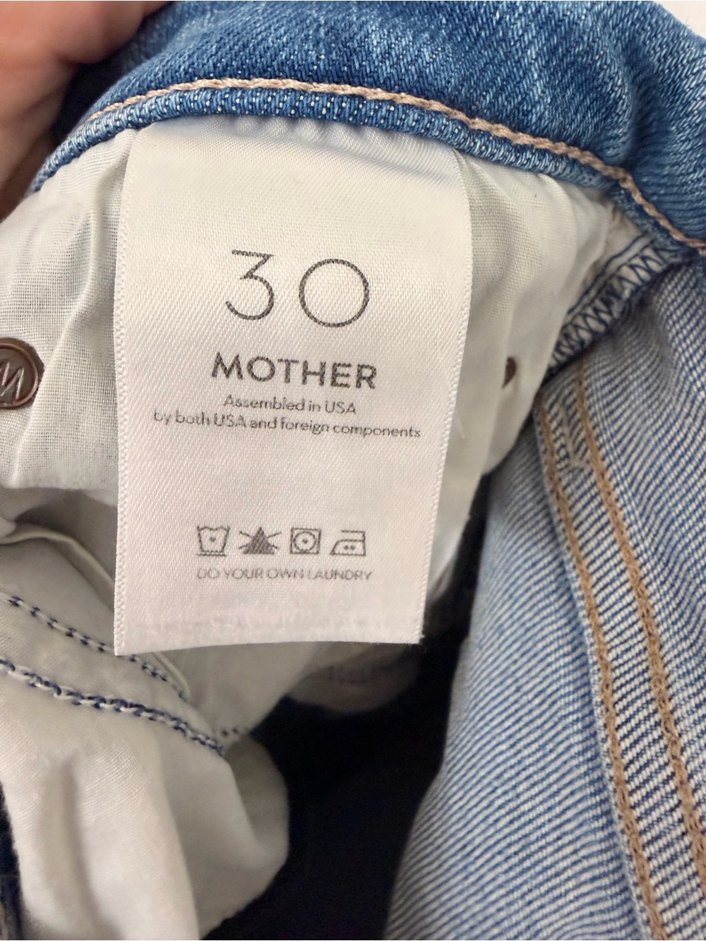 MOTHER The Tripper Ankle Fray Play Like a Pirate Blue Size 30 - Picture 7 of 13